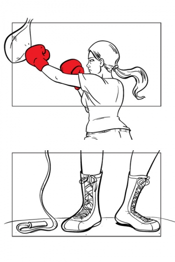woman boxing