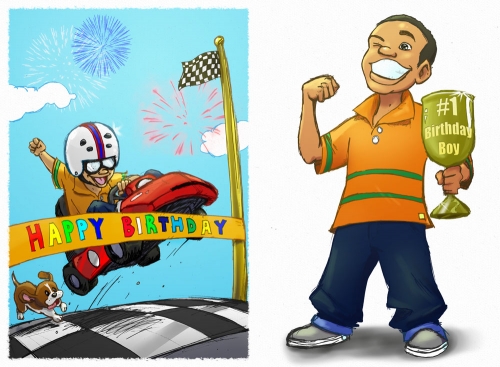 Happy Birthday Racecar kid