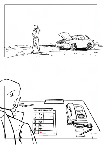 broke down car